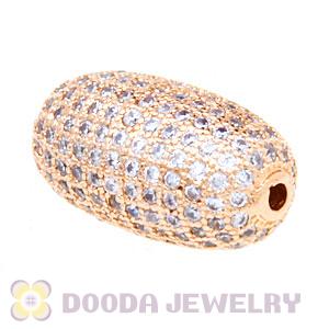 Pave Cubic Zirconia Handmade Plated Charms Bead Wholesale