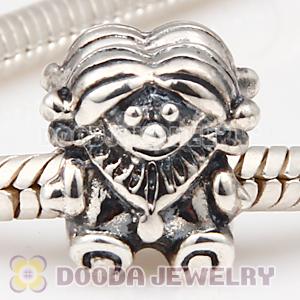 Solid Sterling Silver Charm Jewelry Girl Beads and Charms