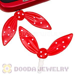 Wholesale Ribbonne Earphone Jack Accessory Plug Red