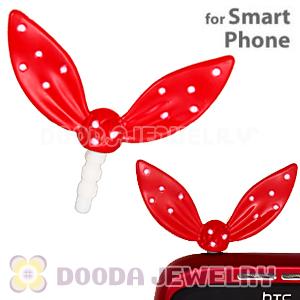 Wholesale Ribbonne Earphone Jack Accessory Plug Red
