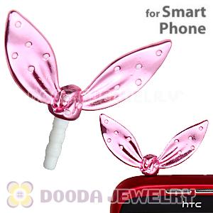Wholesale Ribbonne Earphone Jack Accessory Plug Pink