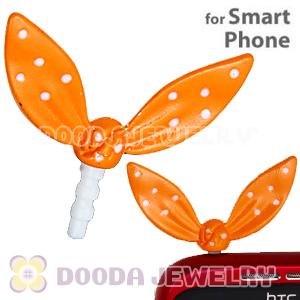 Wholesale Ribbonne Earphone Jack Accessory Plug Orange
