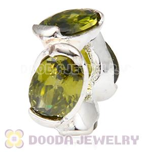 S925 Sterling Silver Charm Jewelry Beads with Stone