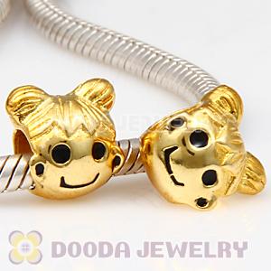 Gold Plated Girl European Style S925 Silver Beads