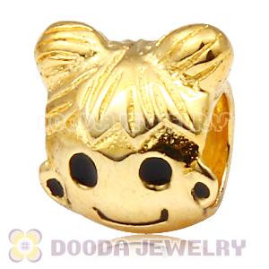Gold Plated Girl European Style S925 Silver Beads