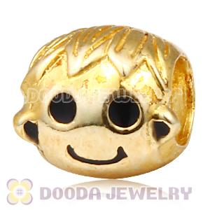 Gold Plated Boy Charm Jewelry S925 Silver Beads