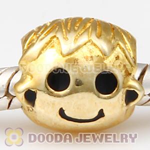 Gold Plated Boy European Style S925 Silver Beads