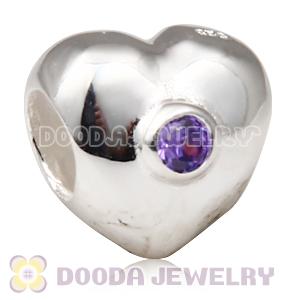 Solid Sterling Silver Charm Jewelry Beads with Stone