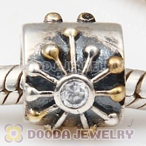 925 Sterling Silver European Style Beads with Stone