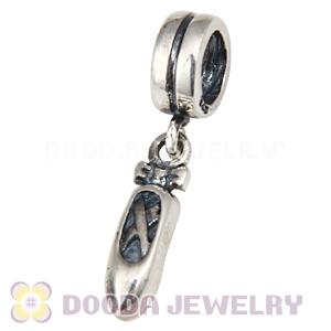 S925 Sterling Silver European Charms with Screw Dangle Dancing Shoe