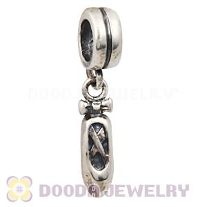 S925 Sterling Silver Jewelry Charms with Screw Dangle Dancing Shoe