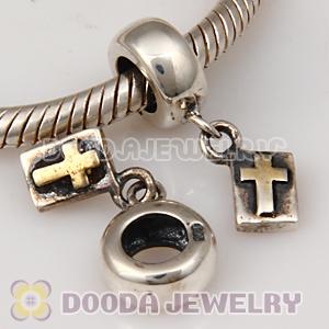 European Style 925 Silver Beads Dangle Gold Plated Bible