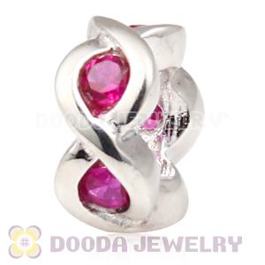 925 Sterling Silver Charm Jewelry Beads with Stone
