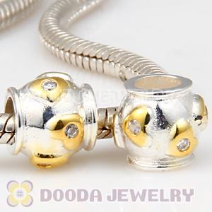 Gold Plated Love with Stone European Sterling Silver Charms