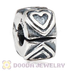 European Style 925 Silver Love Heart Clip Bead For Bracelet