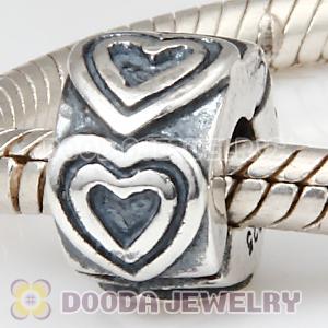 European Style 925 Silver Love Heart Clip Bead For Bracelet