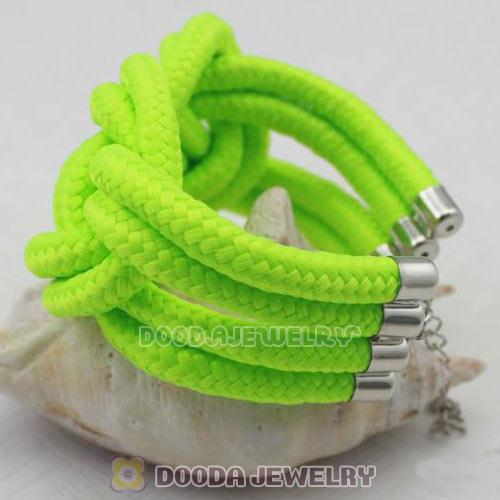 Handmade Weave Fluorescence Olivine Cotton Rope Bracelets