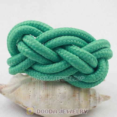Handmade Weave Fluorescence Dark Green Cotton Rope Bracelet