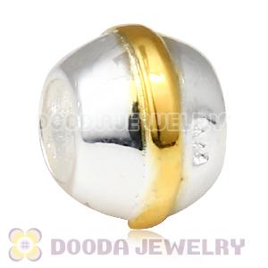 Gold Plated Line Sterling Silver Beads