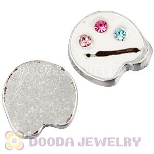 Alloy drawing board with crystal Floating Locket Charms Wholesale