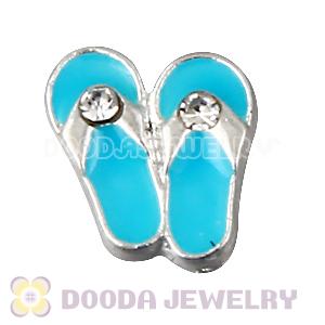 Alloy Slippers with crystal Floating Locket Charms Wholesale