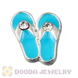 Alloy Slippers with crystal Floating Locket Charms Wholesale