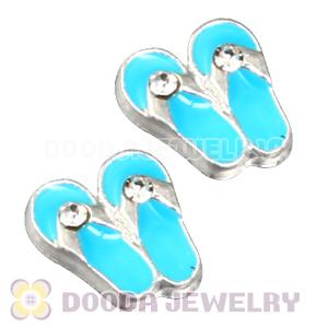 Alloy Slippers with crystal Floating Locket Charms Wholesale