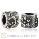 925 Sterling Silver European Style Poinsettia Charm Beads