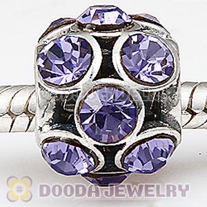 European Sterling Silver Whimsical Lights with Tanzanite Austrian Crystal Charm