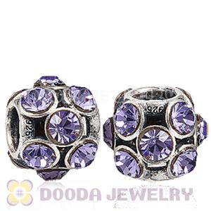 European Sterling Silver Whimsical Lights with Tanzanite Austrian Crystal Charm