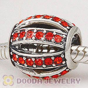 European Sterling Silver Leading Lady with Hyacinth Austrian Crystal Charm