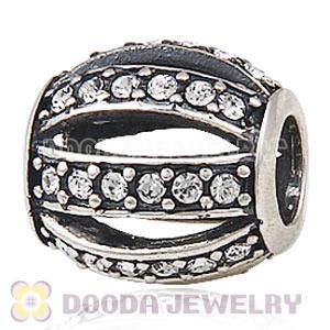 European Sterling Silver Leading Lady with Crystal Austrian Crystal Charm