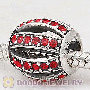 European Sterling Silver Leading Lady with Light Siam Austrian Crystal Charm