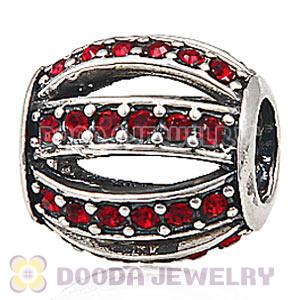 European Sterling Silver Leading Lady with Siam Austrian Crystal Charm