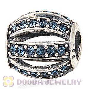 European Sterling Silver Leading Lady with Montana Austrian Crystal Charm