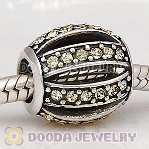 European Sterling Silver Leading Lady with Jonquil Austrian Crystal Charm