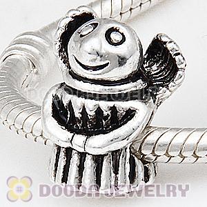 Antique Silver Plated European Style Alloy Angel Beads