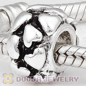 Antique Silver Plated European Style Alloy Lots of Love Beads