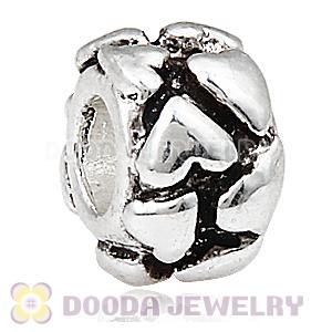 Antique Silver Plated European Style Alloy Lots of Love Beads