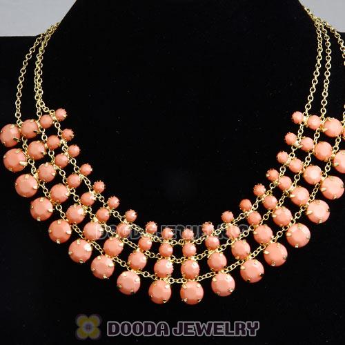 Chunky Multilayer Resin Rhinestone Choker Bib Necklaces Wholesale