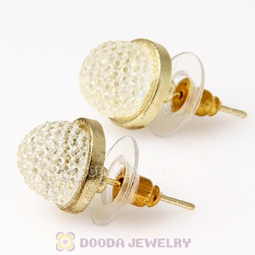 Fashion Gold Plated Clear Bubble Strawberry Stud Earring Wholesale