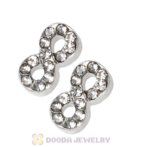 Alloy Infinity with crystal Floating Locket Charms Wholesale