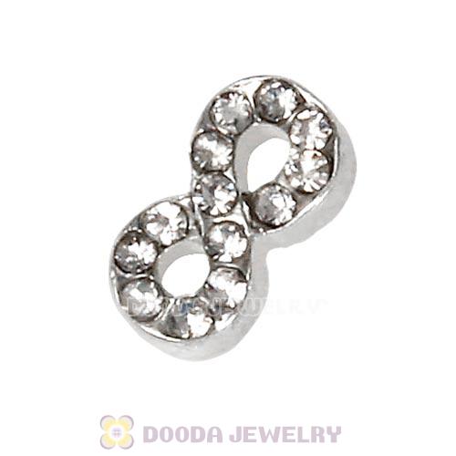 Alloy Infinity with crystal Floating Locket Charms Wholesale