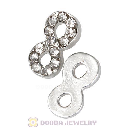 Alloy Infinity with crystal Floating Locket Charms Wholesale