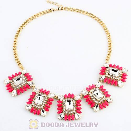 2013 Design Lollies Roseo Resin Crystal Statement Necklaces Wholesale