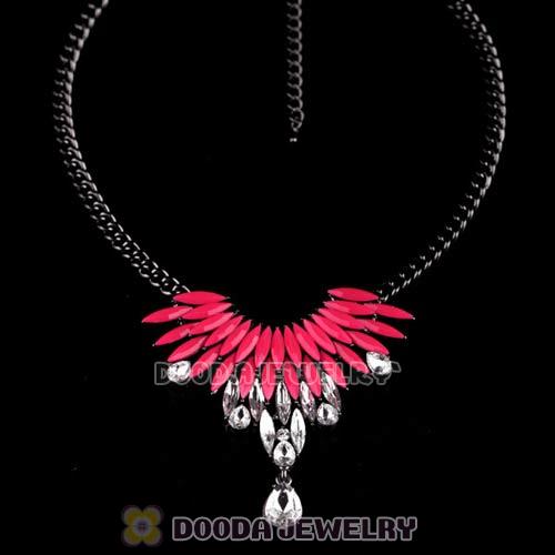 2013 Design Lollies Roseo Resin Crystal Pendant Necklaces Wholesale