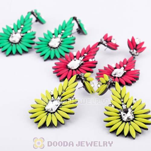 2013 Design Fashion Lollies Roseo Crystal Flower Stud Earrings Wholesale