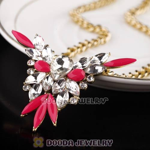 2013 Design Lollies Roseo Resin Crystal Pendant Necklaces Wholesale