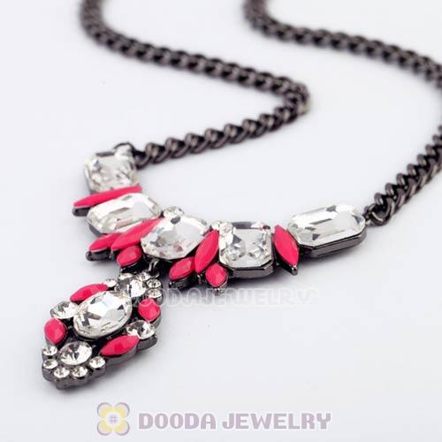 2013 Design Lollies Roseo Resin Crystal Pendant Necklaces Wholesale