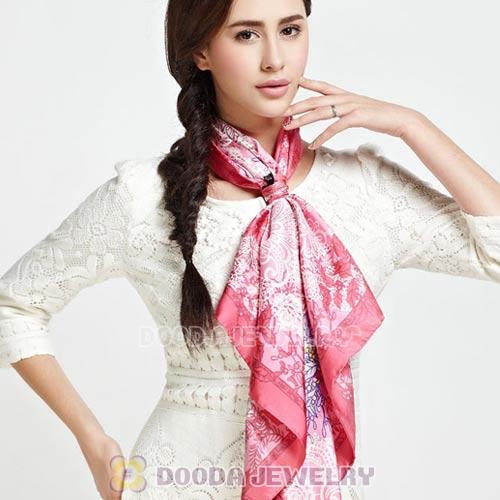 European Mulberry Silk Scarves Digital Painting Victoria wreath Pashmina Shawls Wholesale